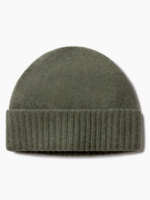 Cashmere Ribbed Hat Dark Olive
