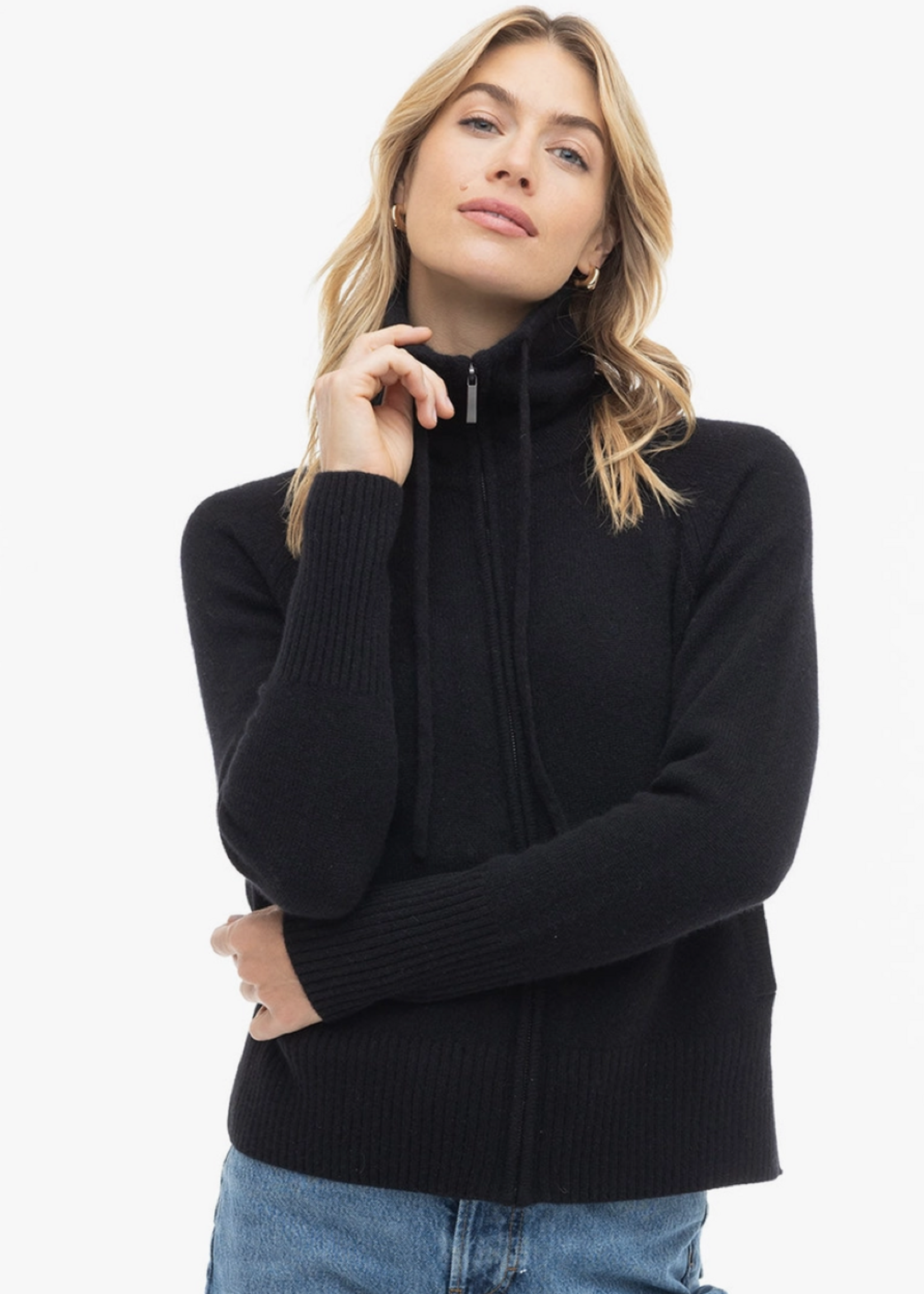 Cashmere Drawstring Cardigan