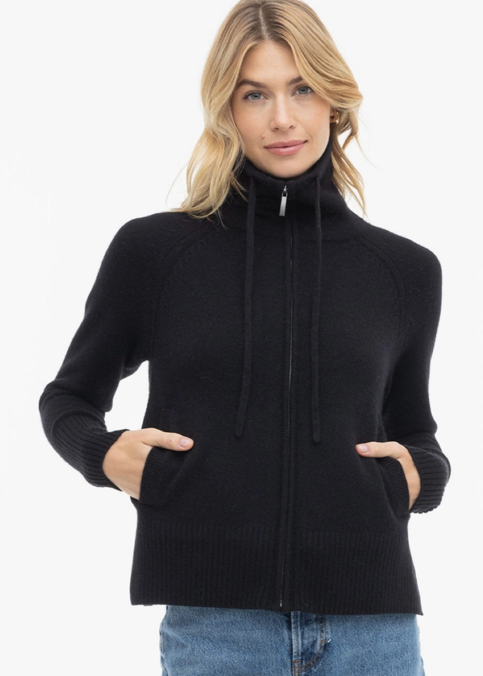 Cashmere Drawstring Cardigan