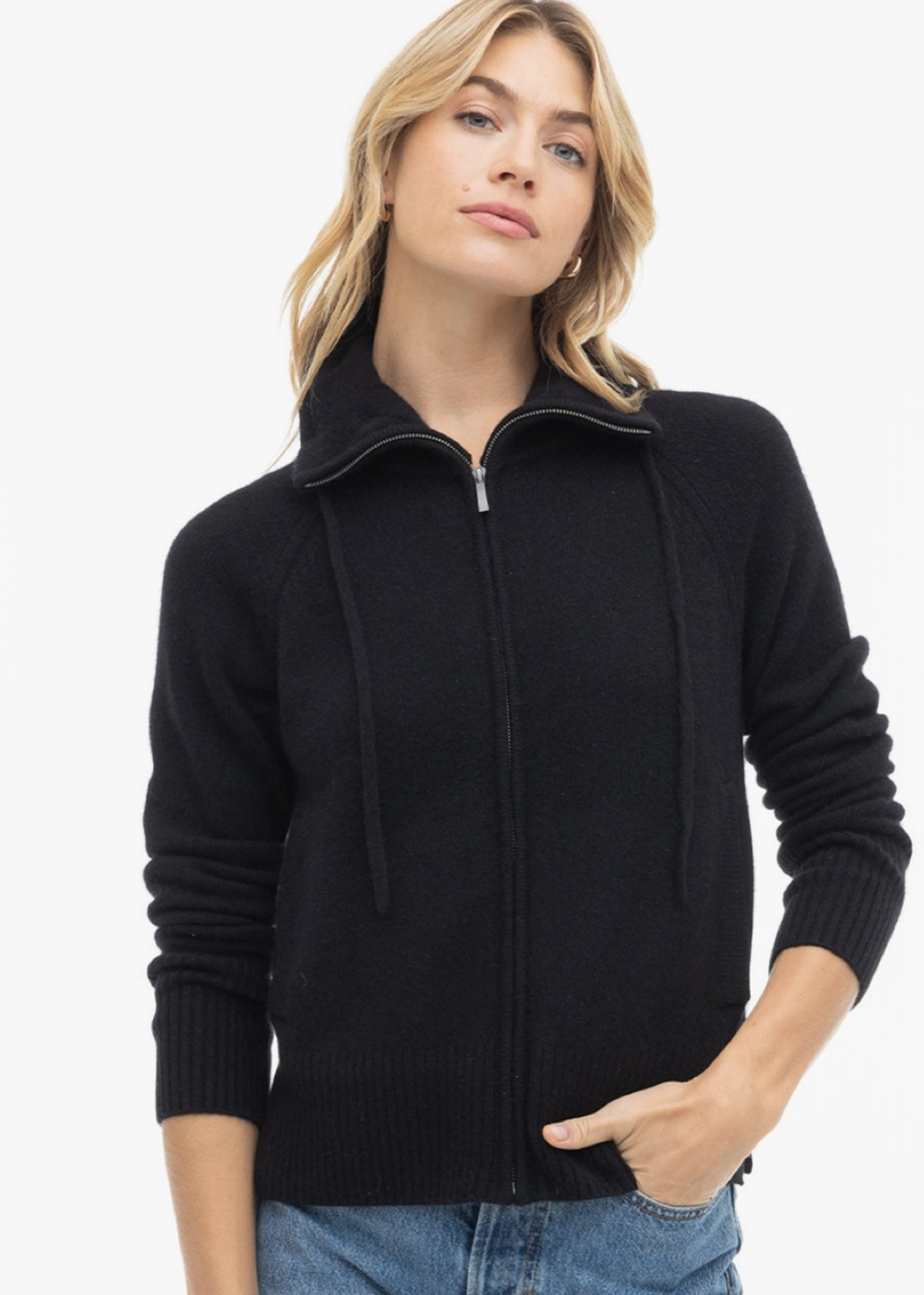 Cashmere Drawstring Cardigan