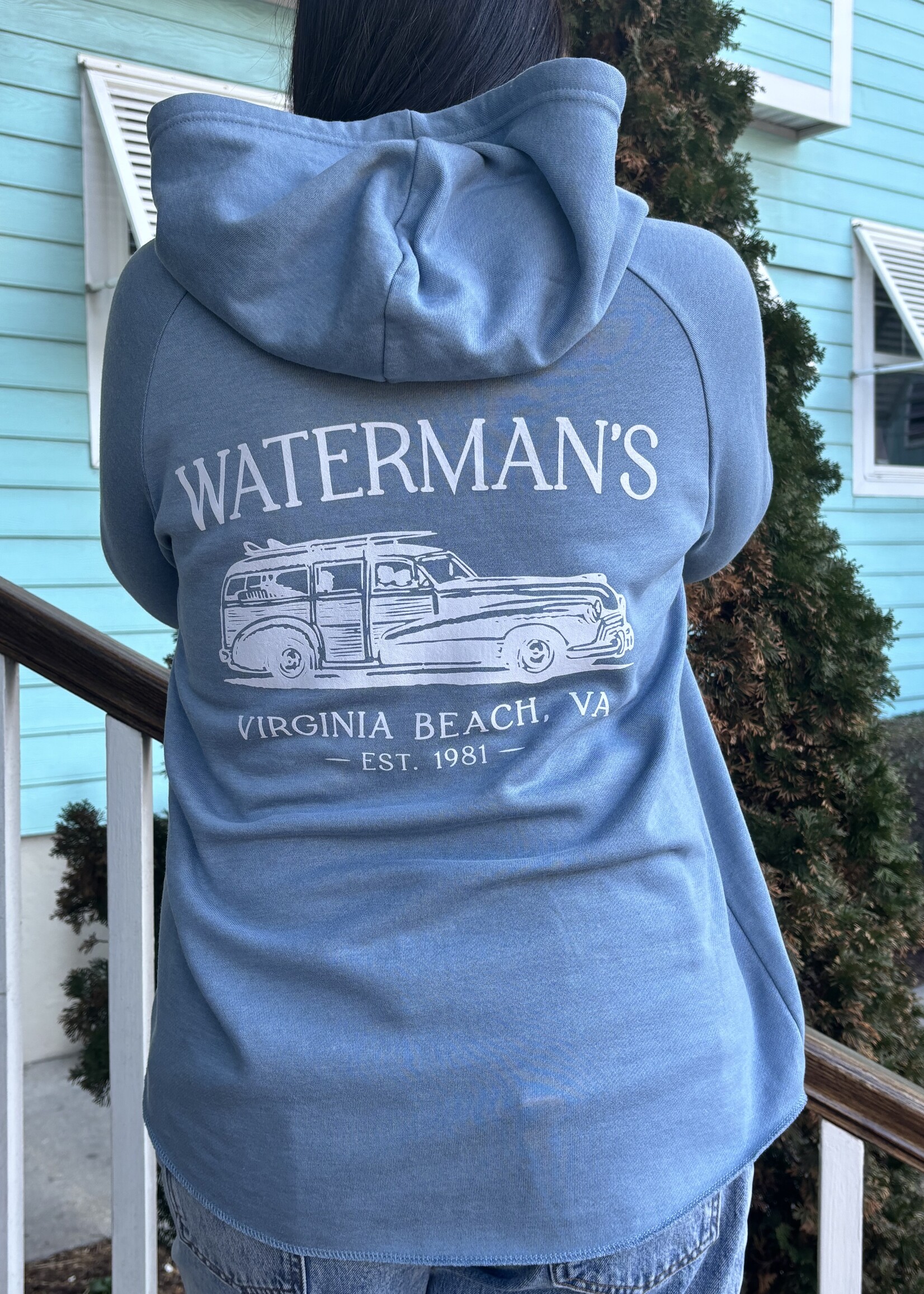 Waterman's Woody CA Wave Full Zip Hoodie