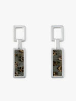 Kwan Silver Drop Earring - Pheasant Feathers 80