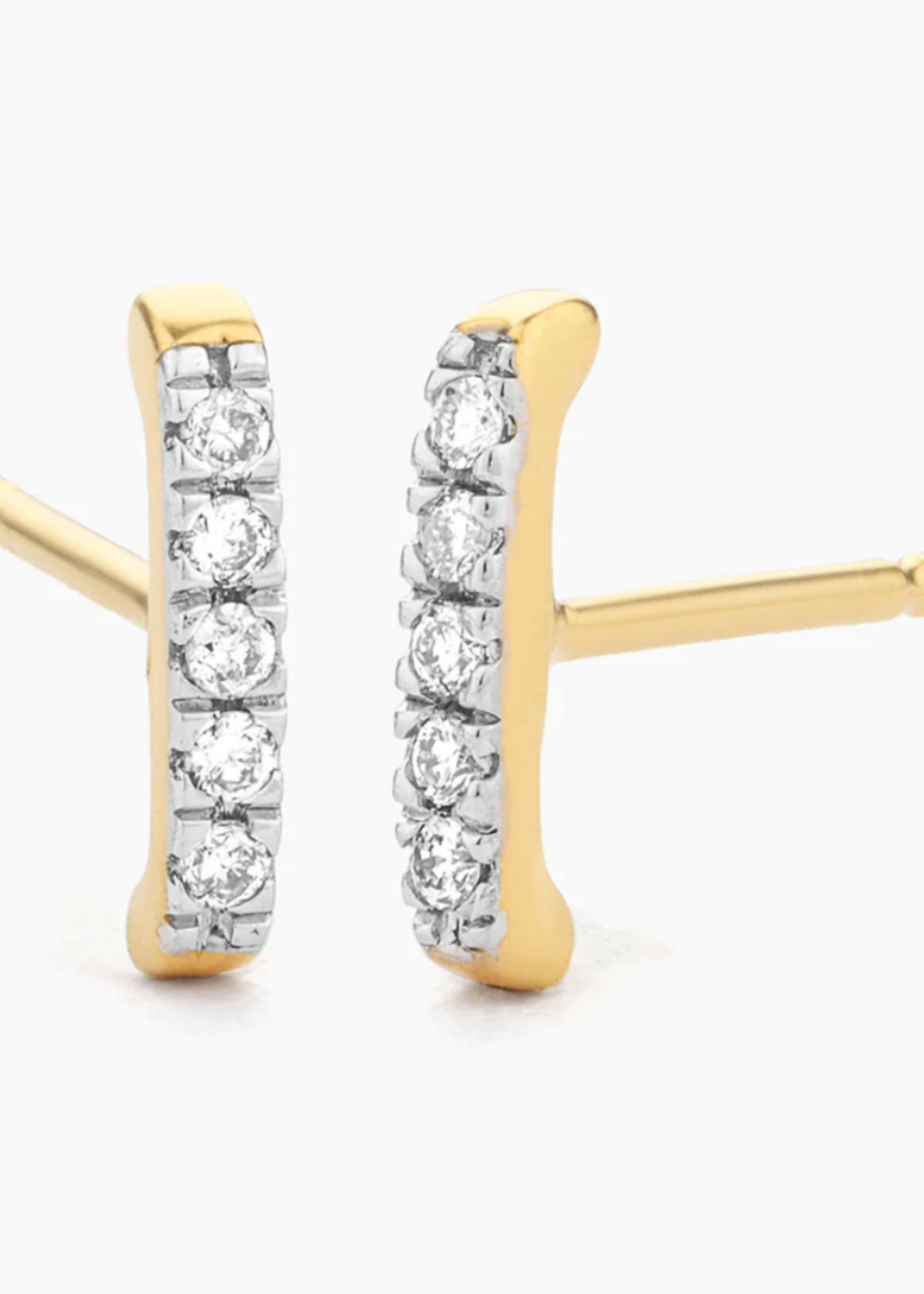 Ama Stud Earrings 14kt Gold Plated