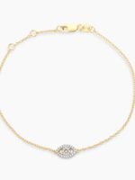 Eye on the Prize Chain Bracelet 14k Gold Plated