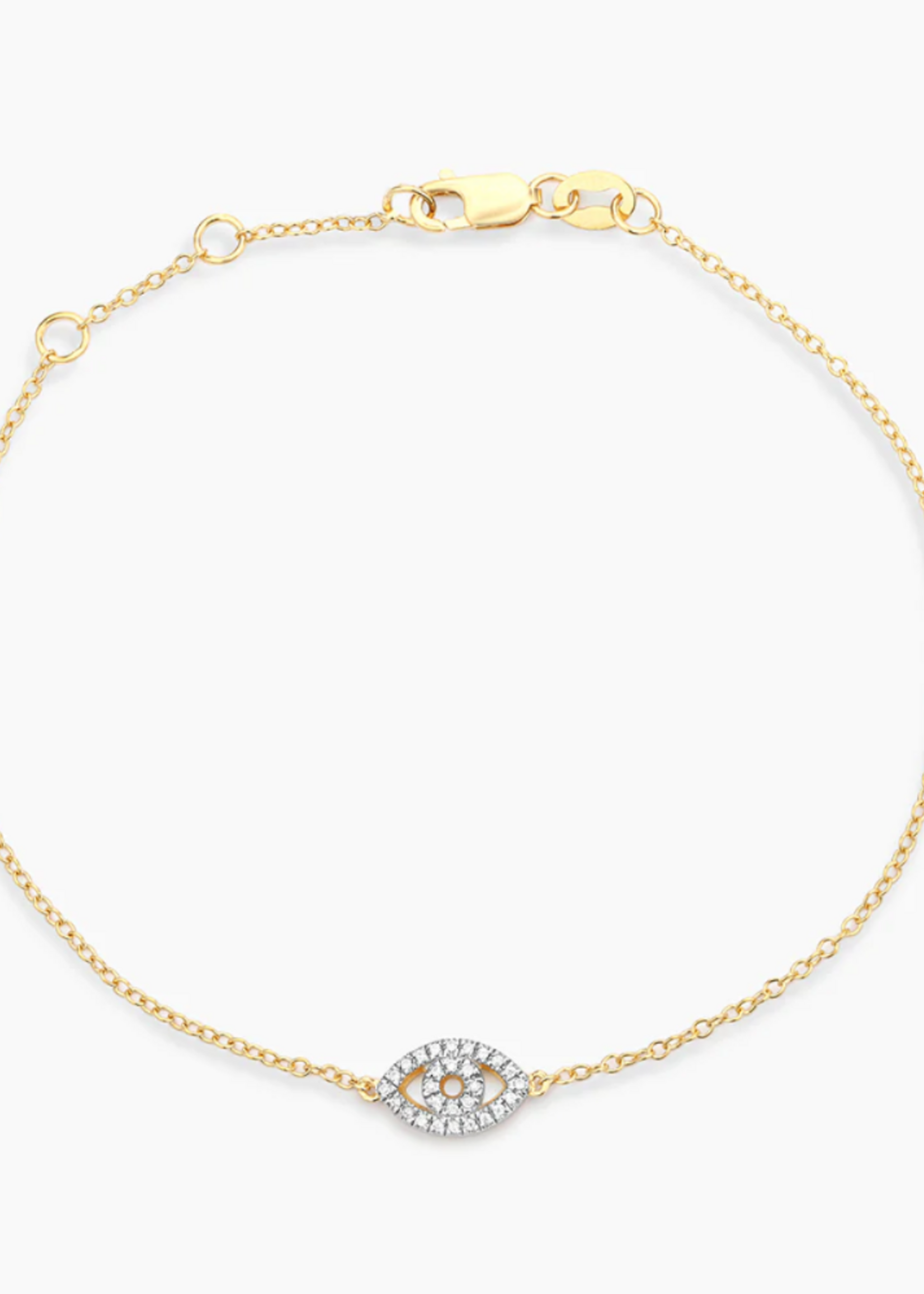 Eye on the Prize Chain Bracelet 14k Gold Plated