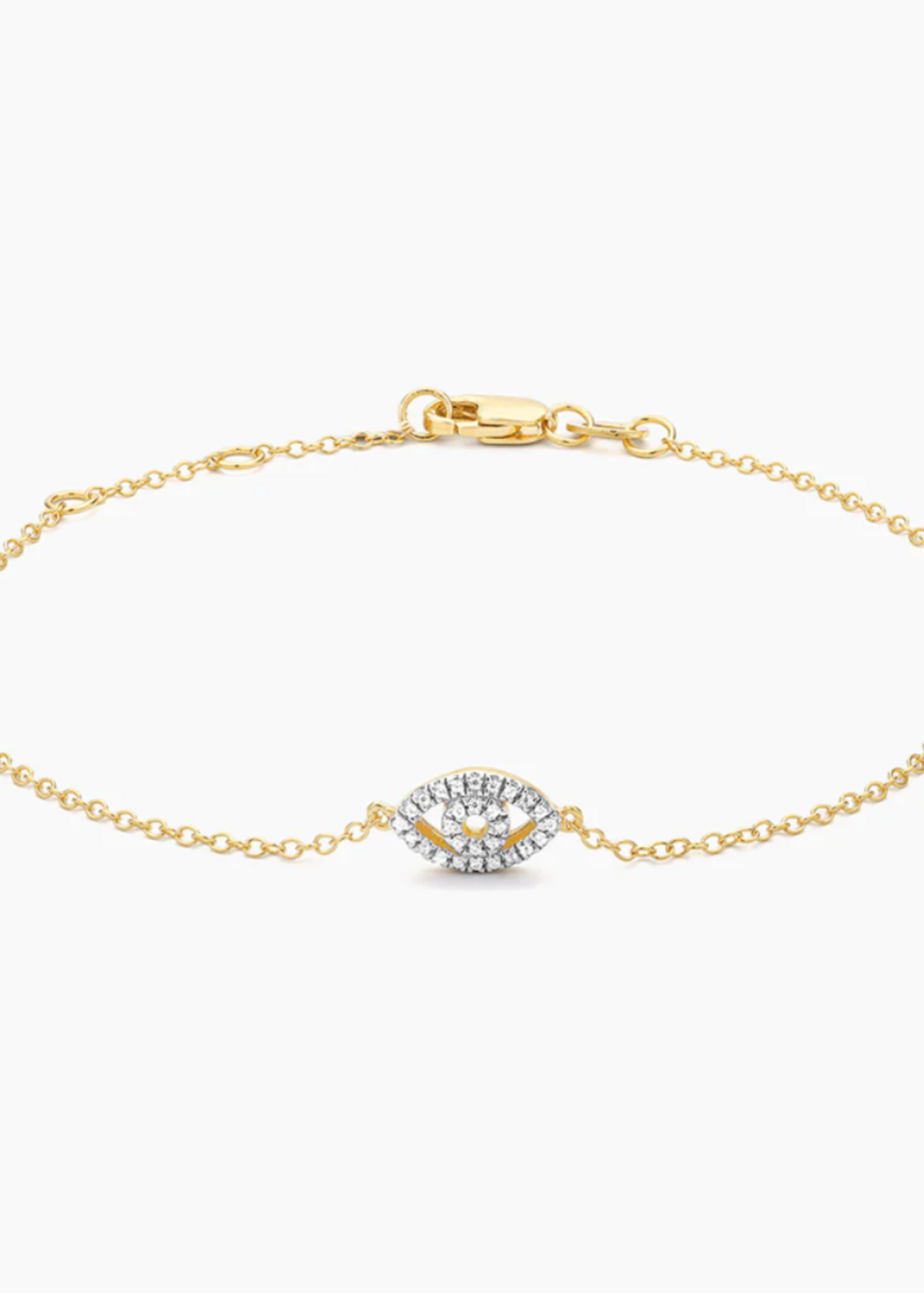 Eye on the Prize Chain Bracelet 14k Gold Plated