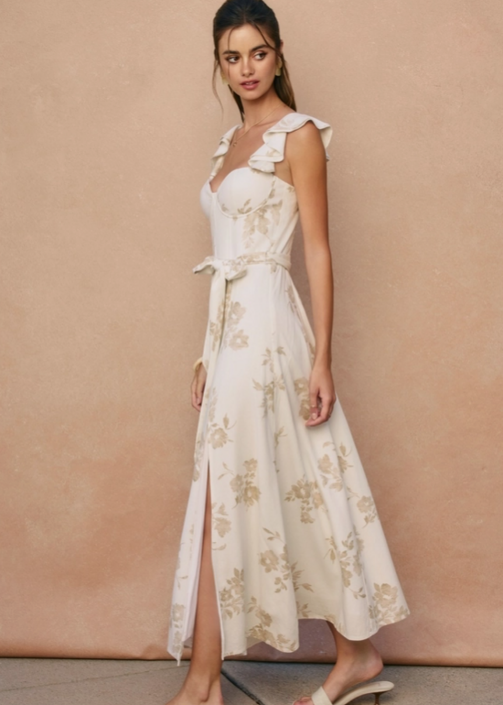 A Moment in Time Corset Flutter Dress