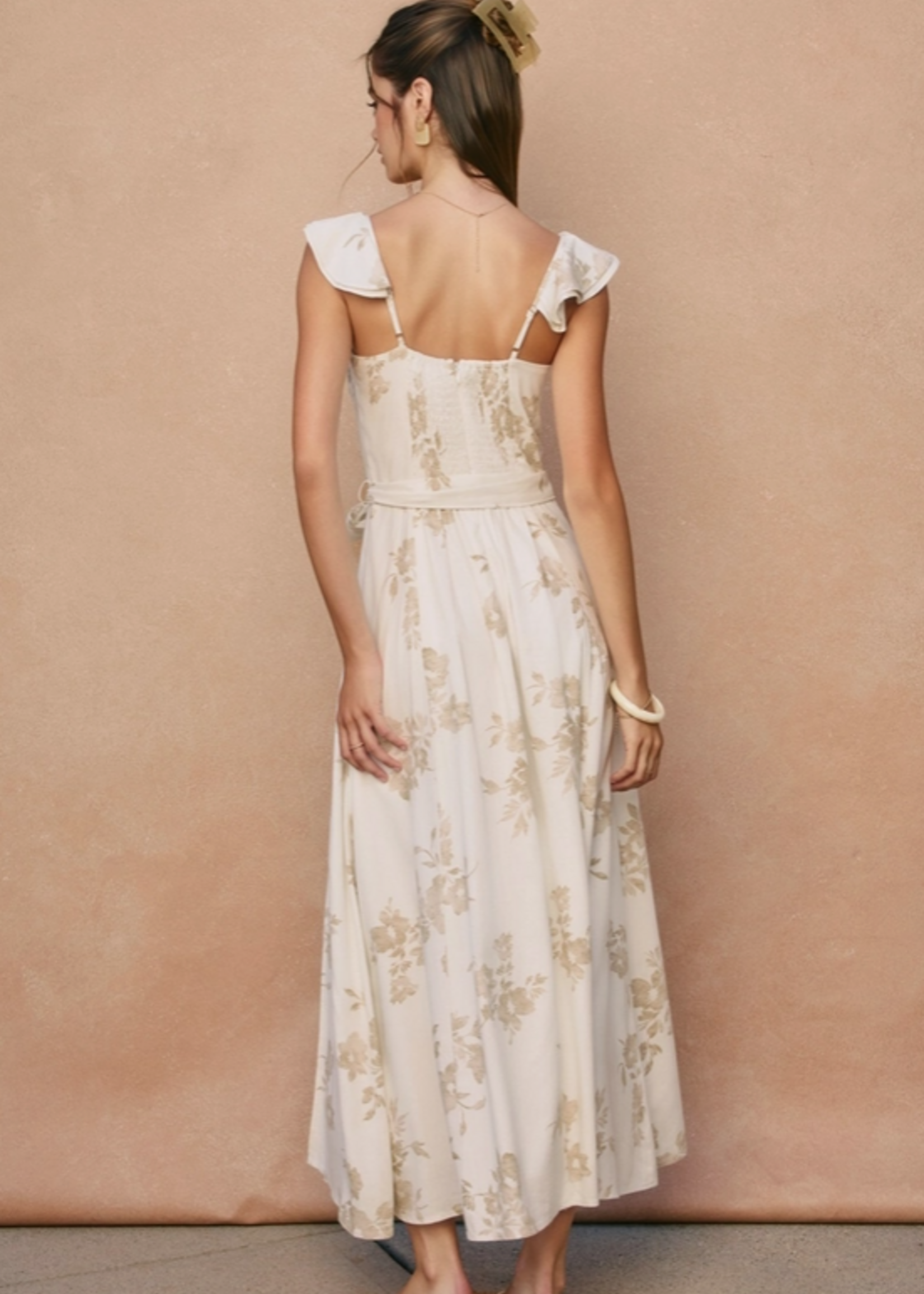 A Moment in Time Corset Flutter Dress