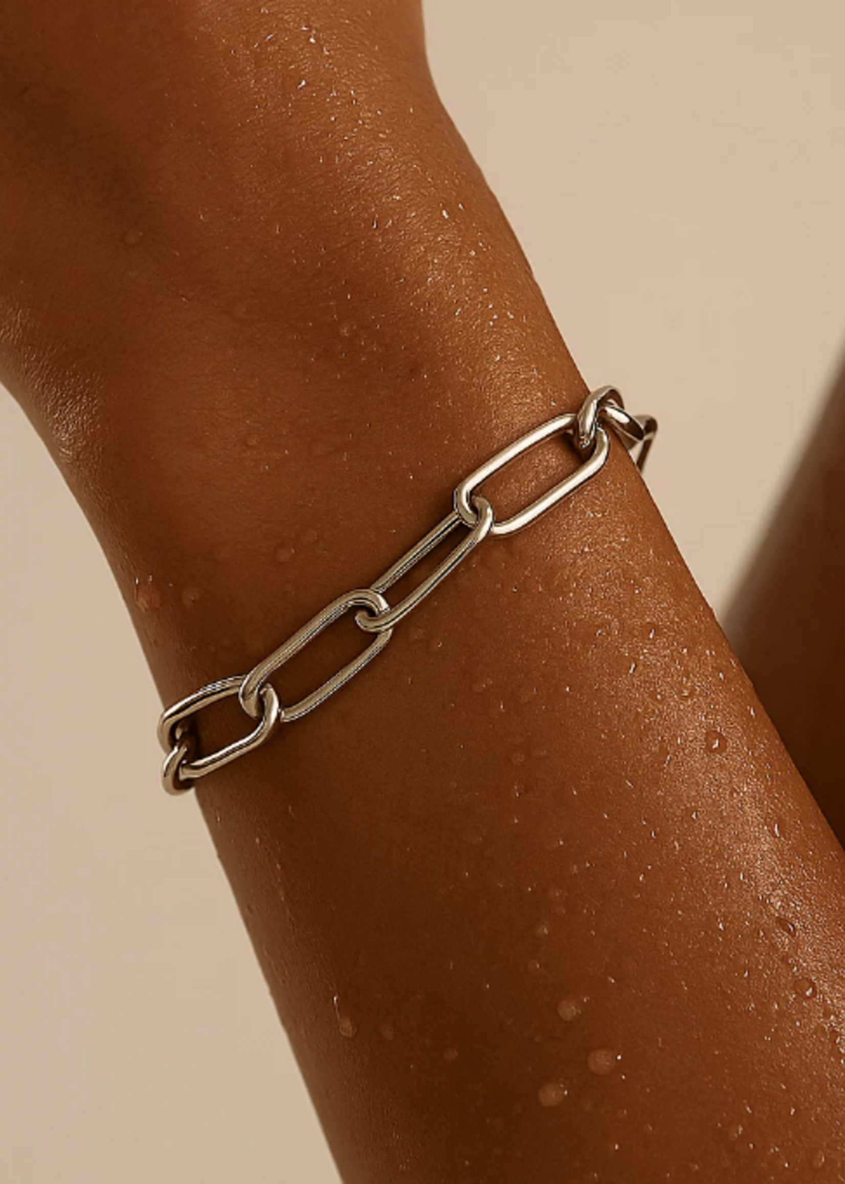 Carla Paperclip Chain Bracelet Silver