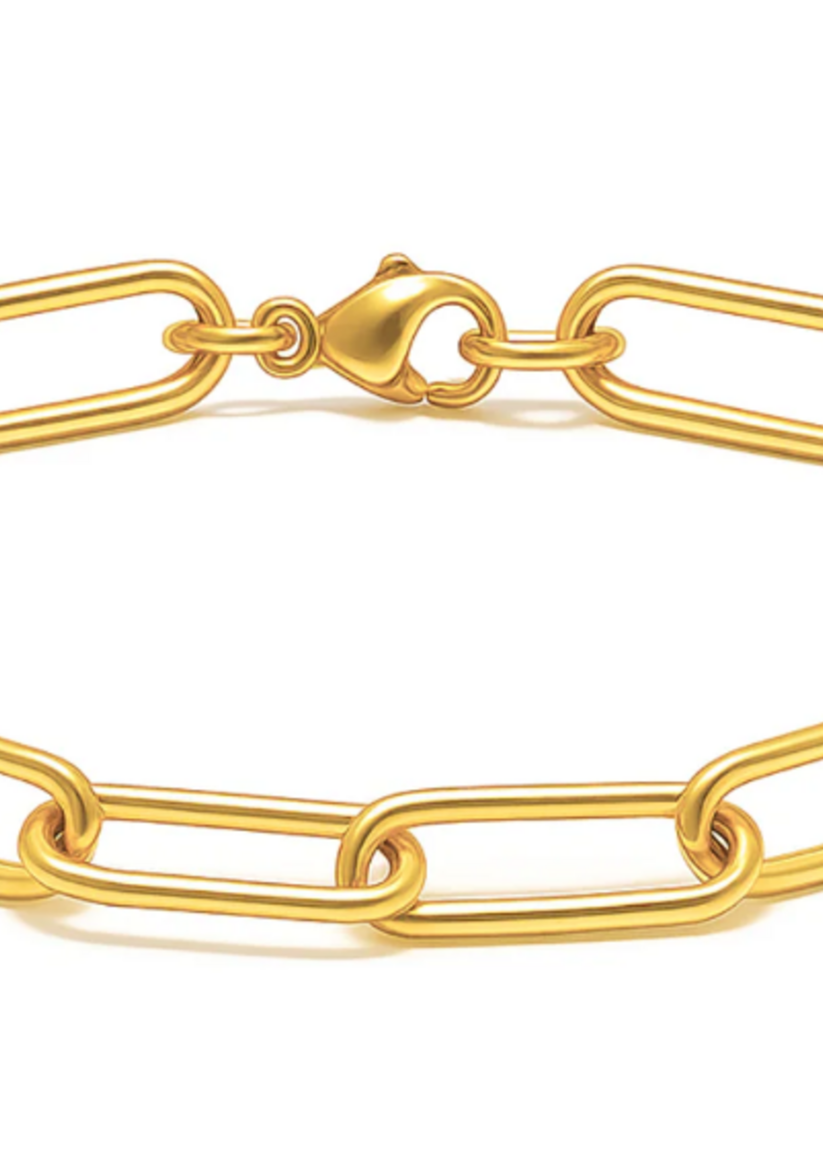 Carla Paperclip Chain Bracelet Gold