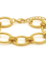 Ruby Oval Chain Bracelet