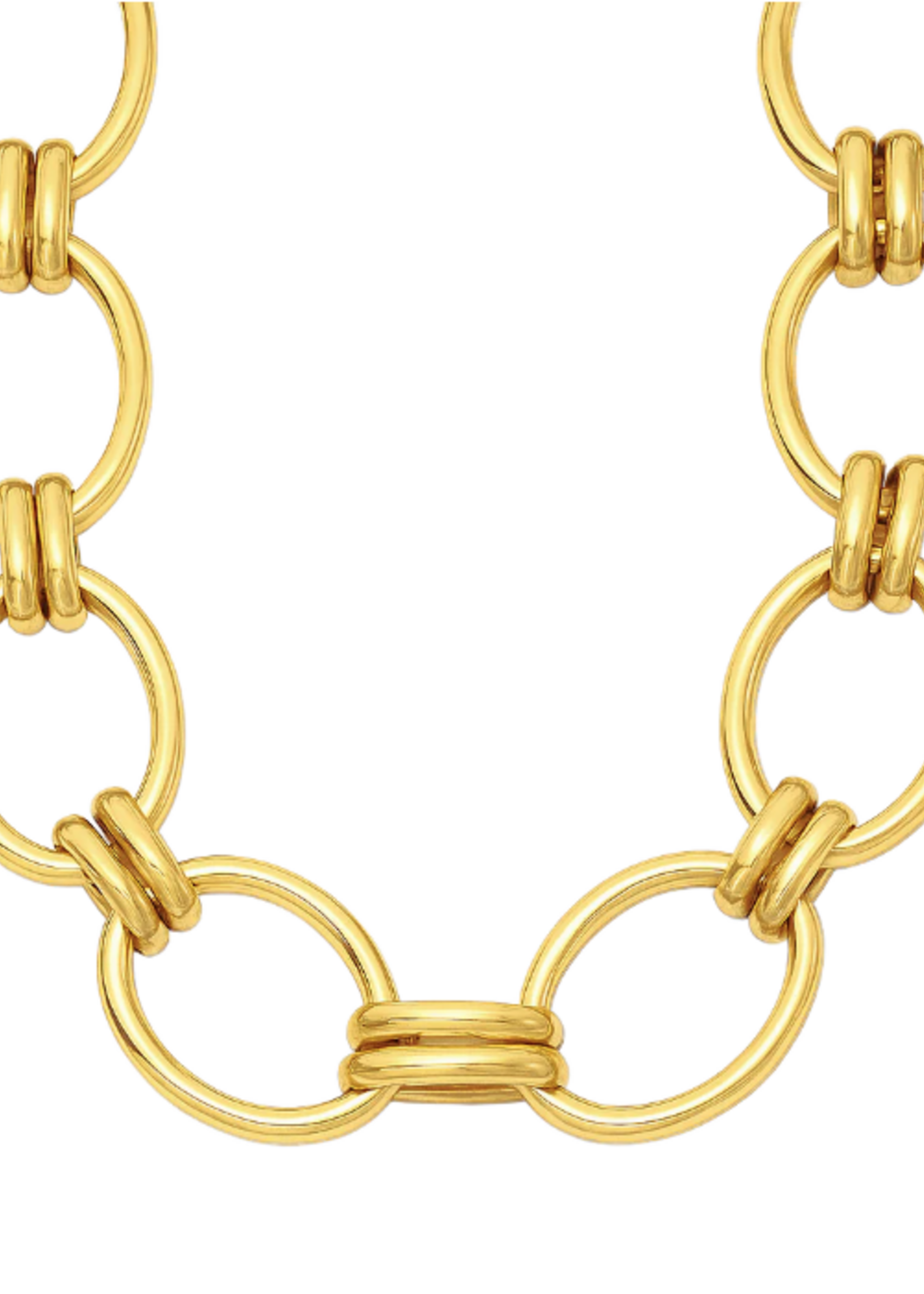 Ruby Oval Chain Necklace