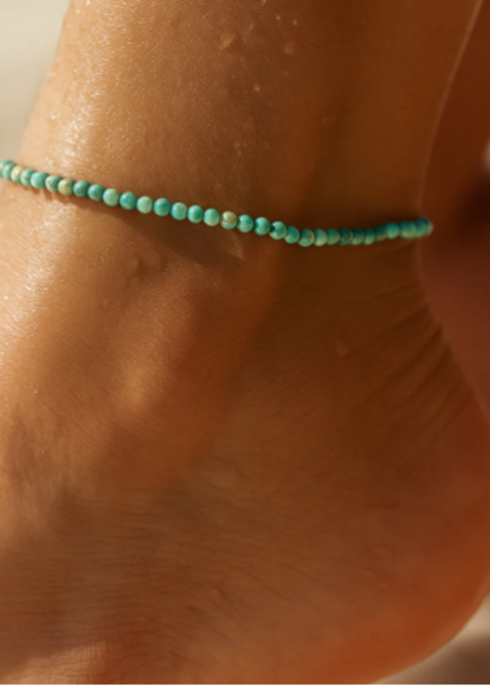 Sander Turquoise Beaded Anklet