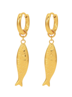 Dayna Huggie Hoop Fish Earring