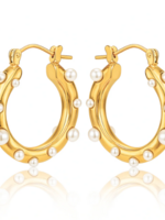 Nicoletta Pearl Hoop Earring