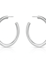 Flora Large Hoop Earring Silver