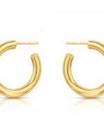 Flora Medium Hoop Earring Gold