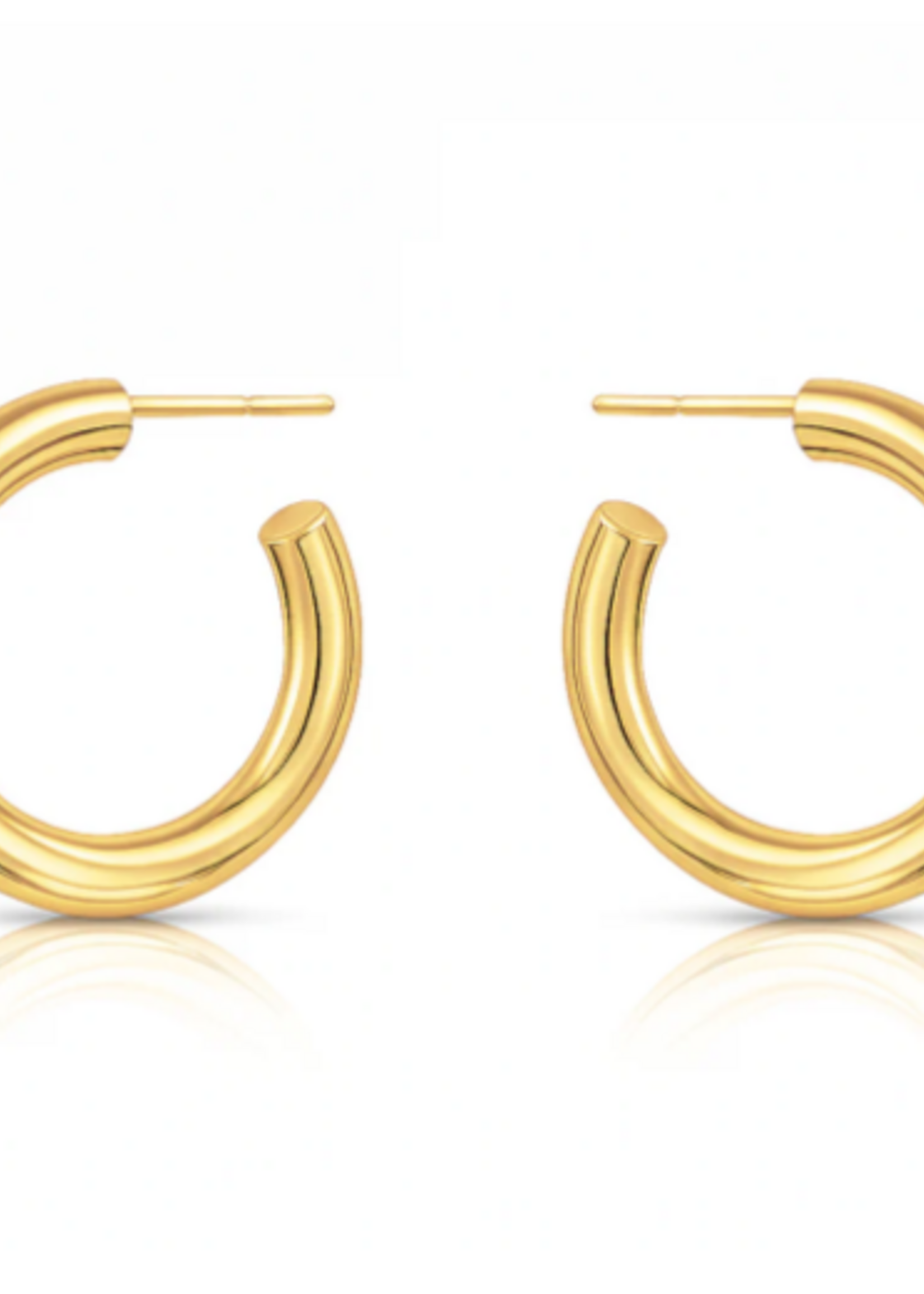 Flora Medium Hoop Earring Gold