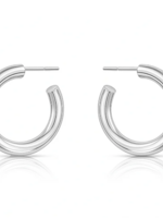 Flora Medium Hoop Earring Silver