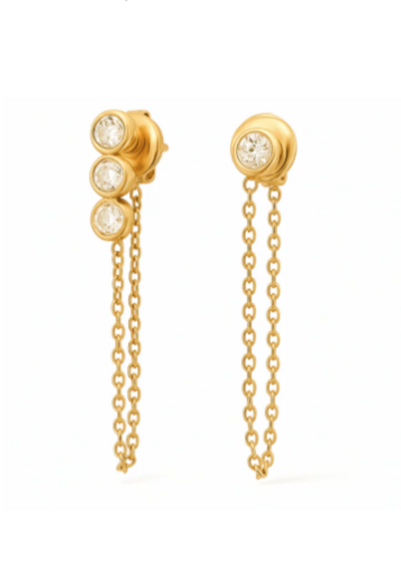 Alandra Asymmetrical Chain Stud Earring