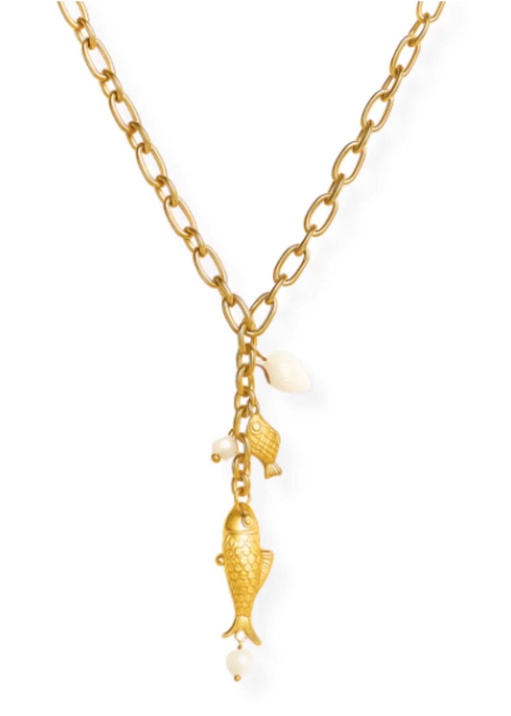 Amity Fish Lariat Necklace