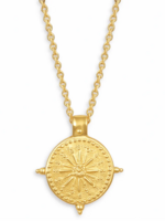 Beckett Sun Disc Pendant Necklace