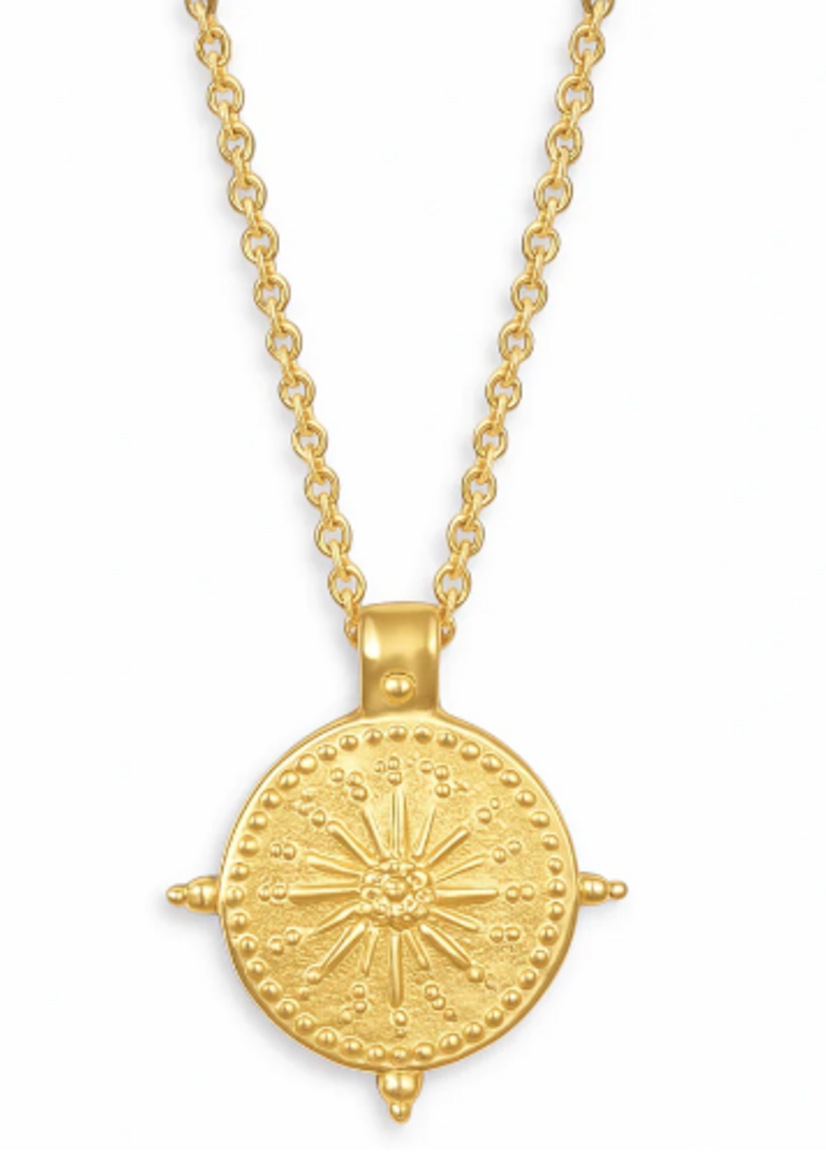 Beckett Sun Disc Pendant Necklace