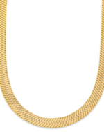 Paola Herringbone Chain Necklace Gold
