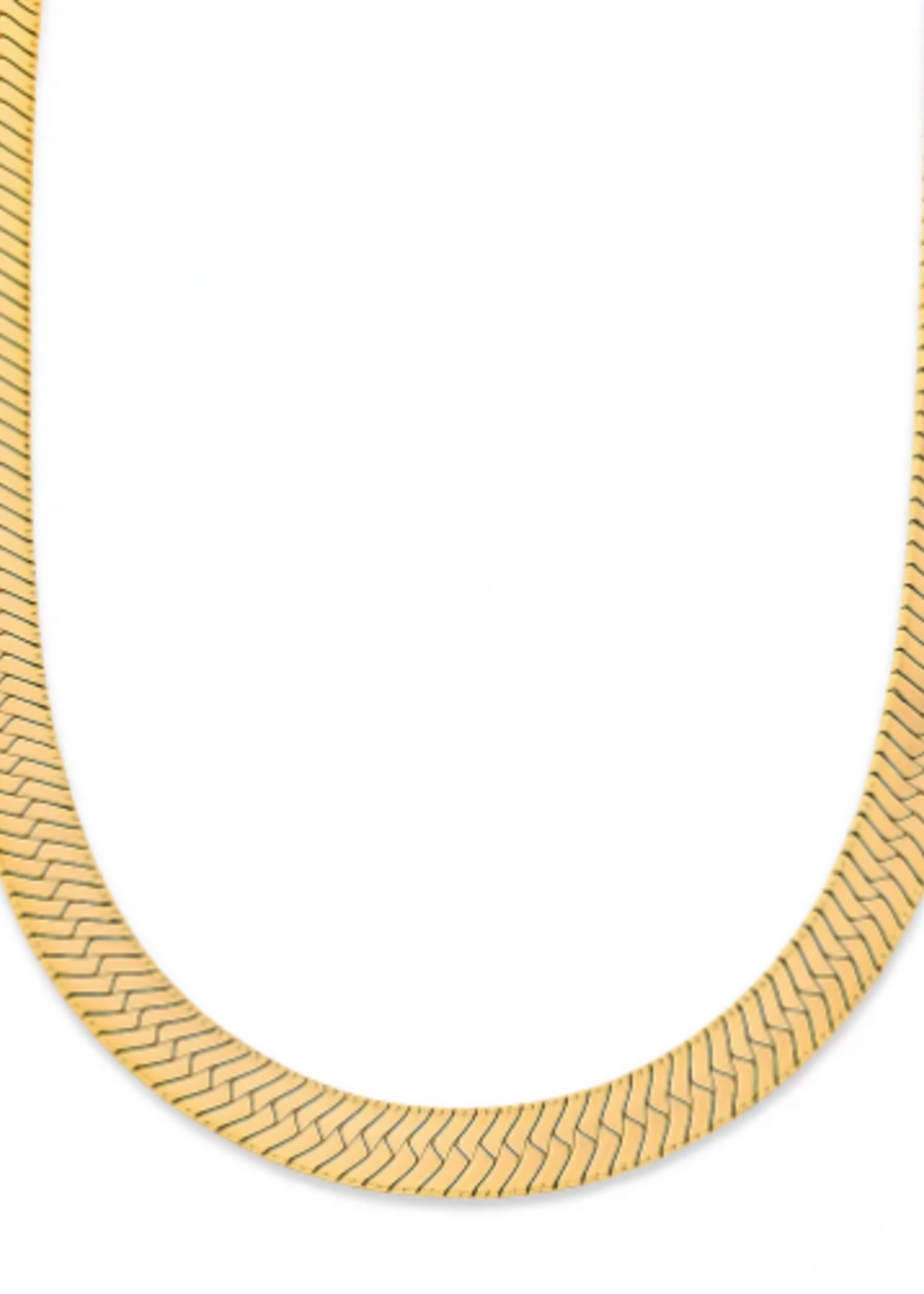 Paola Herringbone Chain Necklace Gold