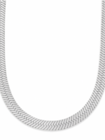 Paola Herringbone Chain Necklace Silver