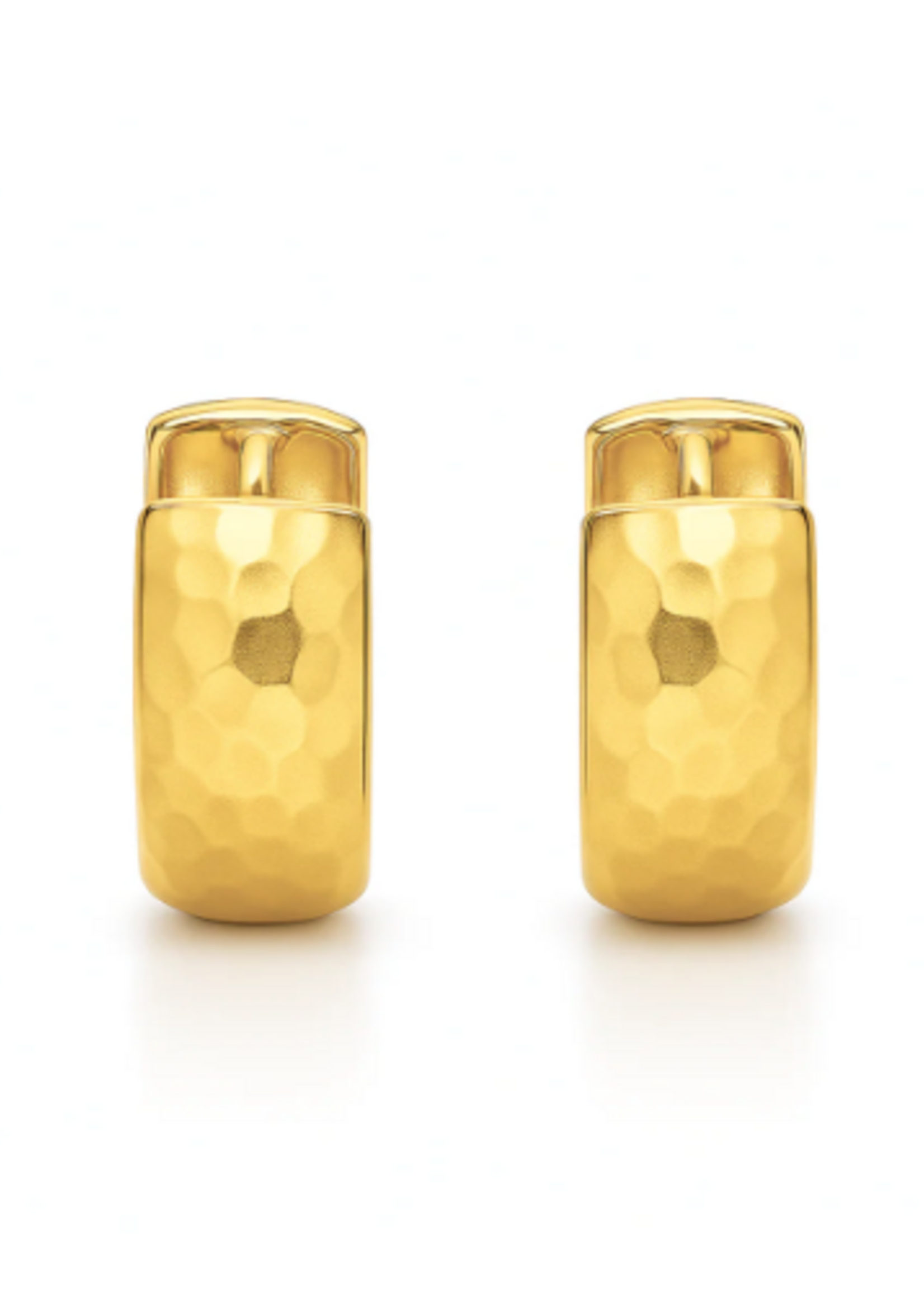 Brennan Hammered Huggie Hoop Earring