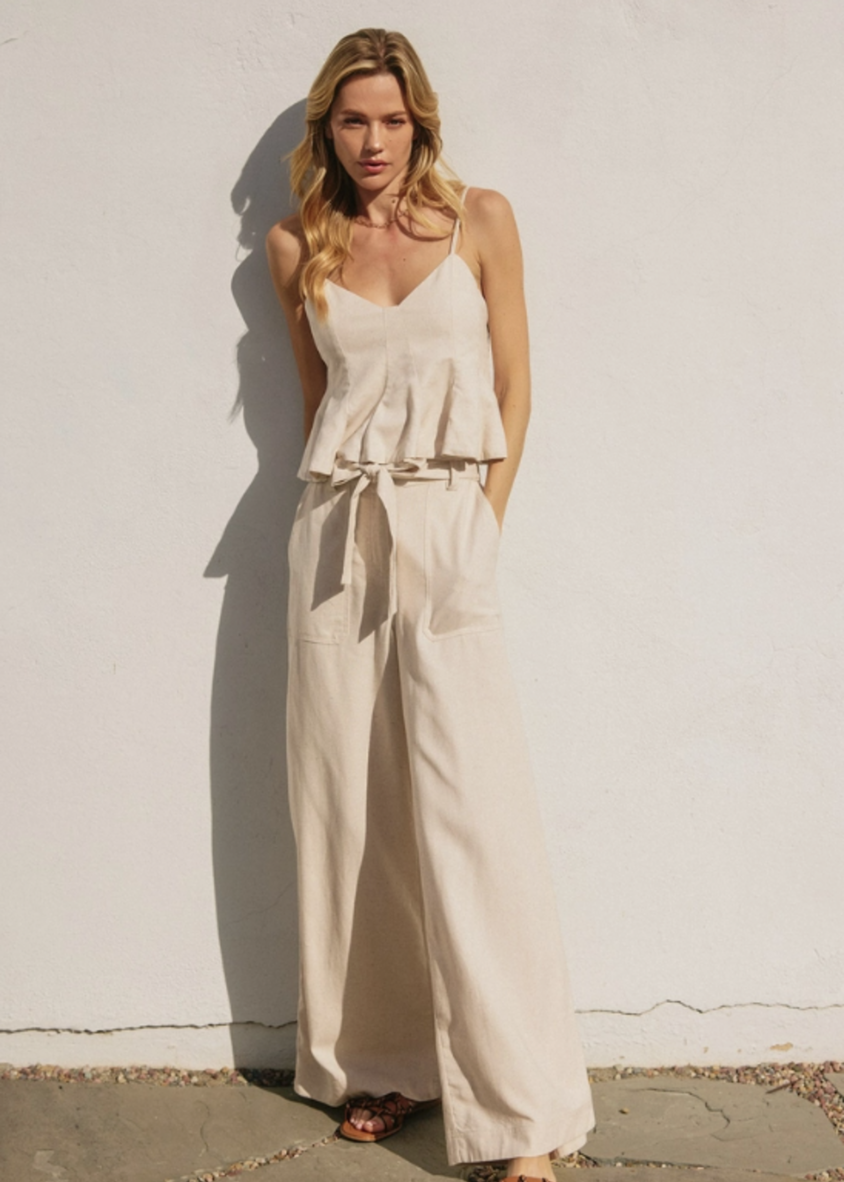 Heaven Sent Wide Leg Belted Pants