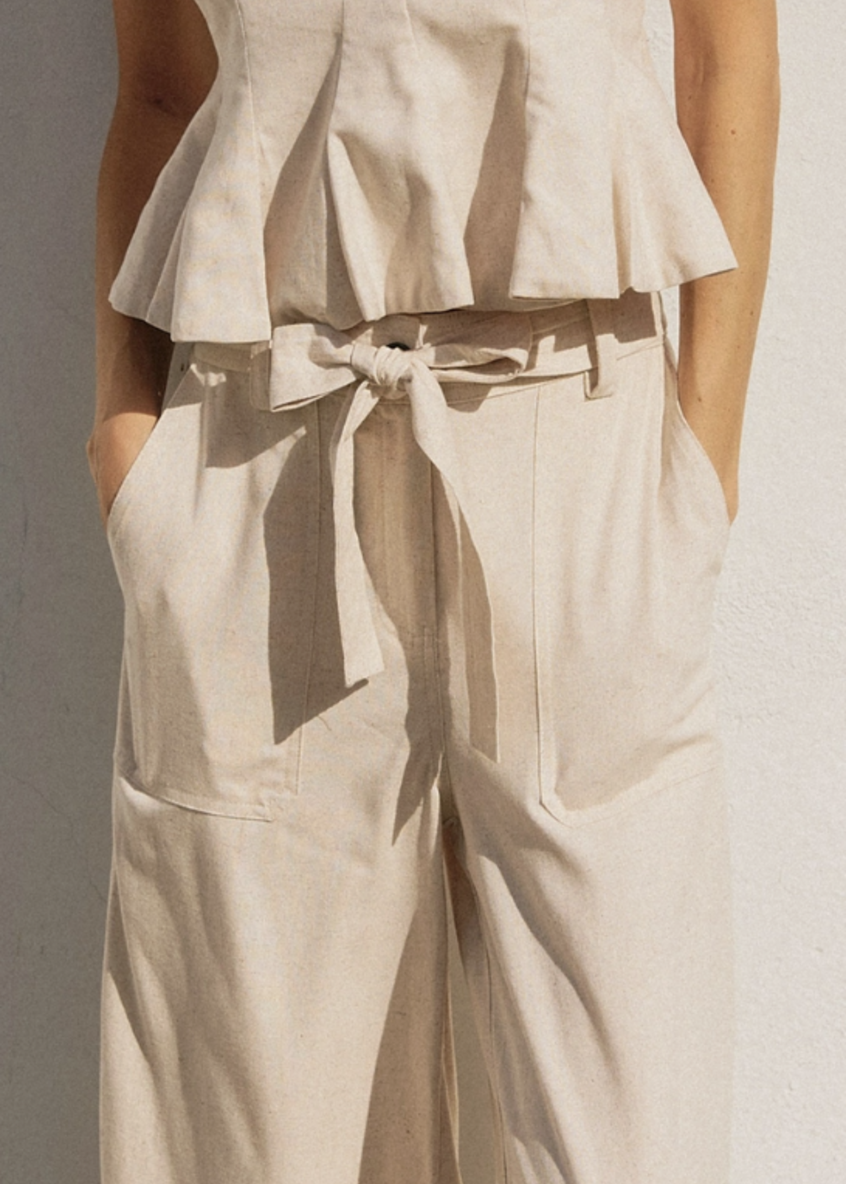 Heaven Sent Wide Leg Belted Pants