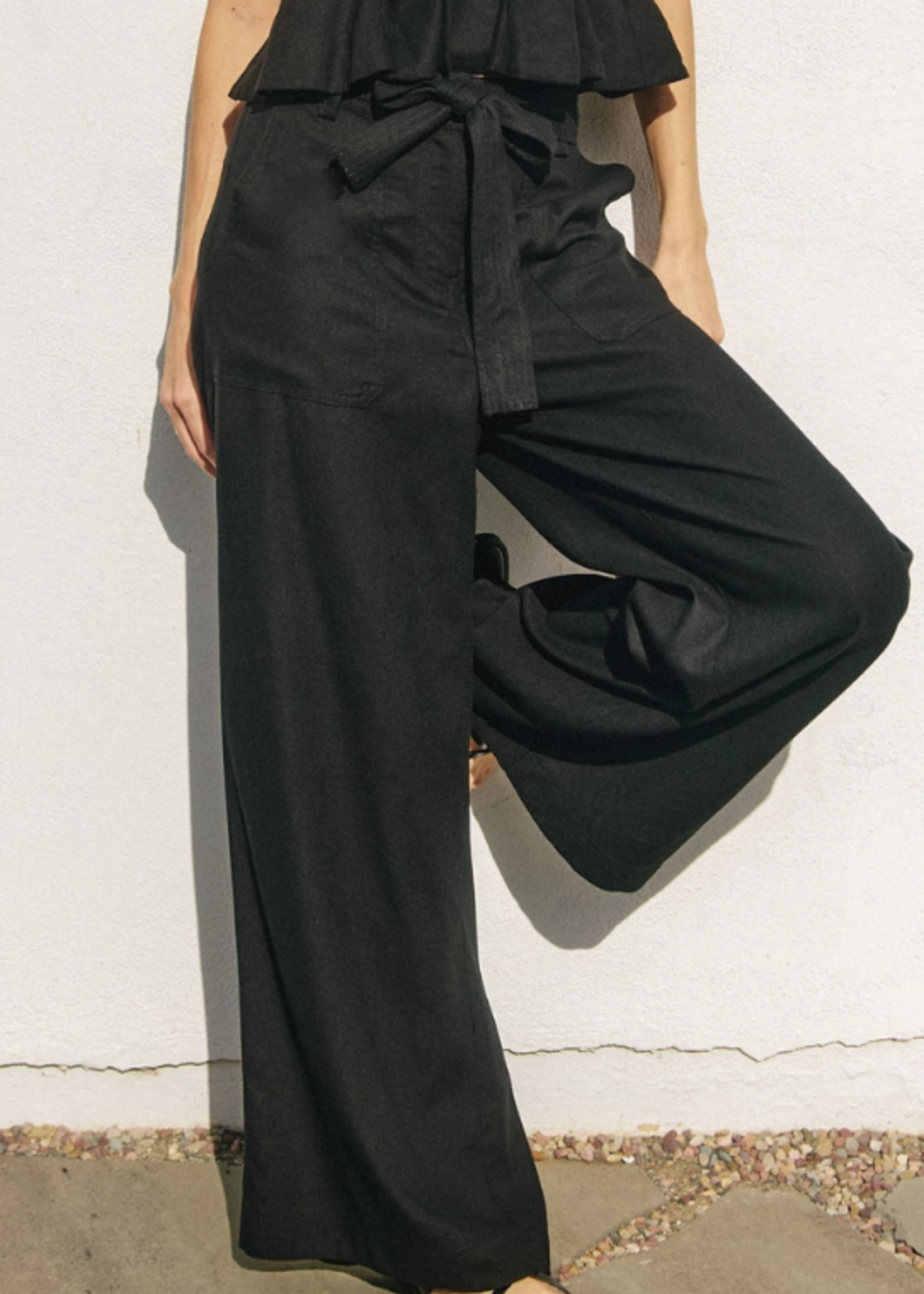 Heaven Sent Wide Leg Belted Pants