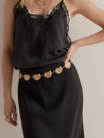 Gold Spiral Seashell Chain Belt