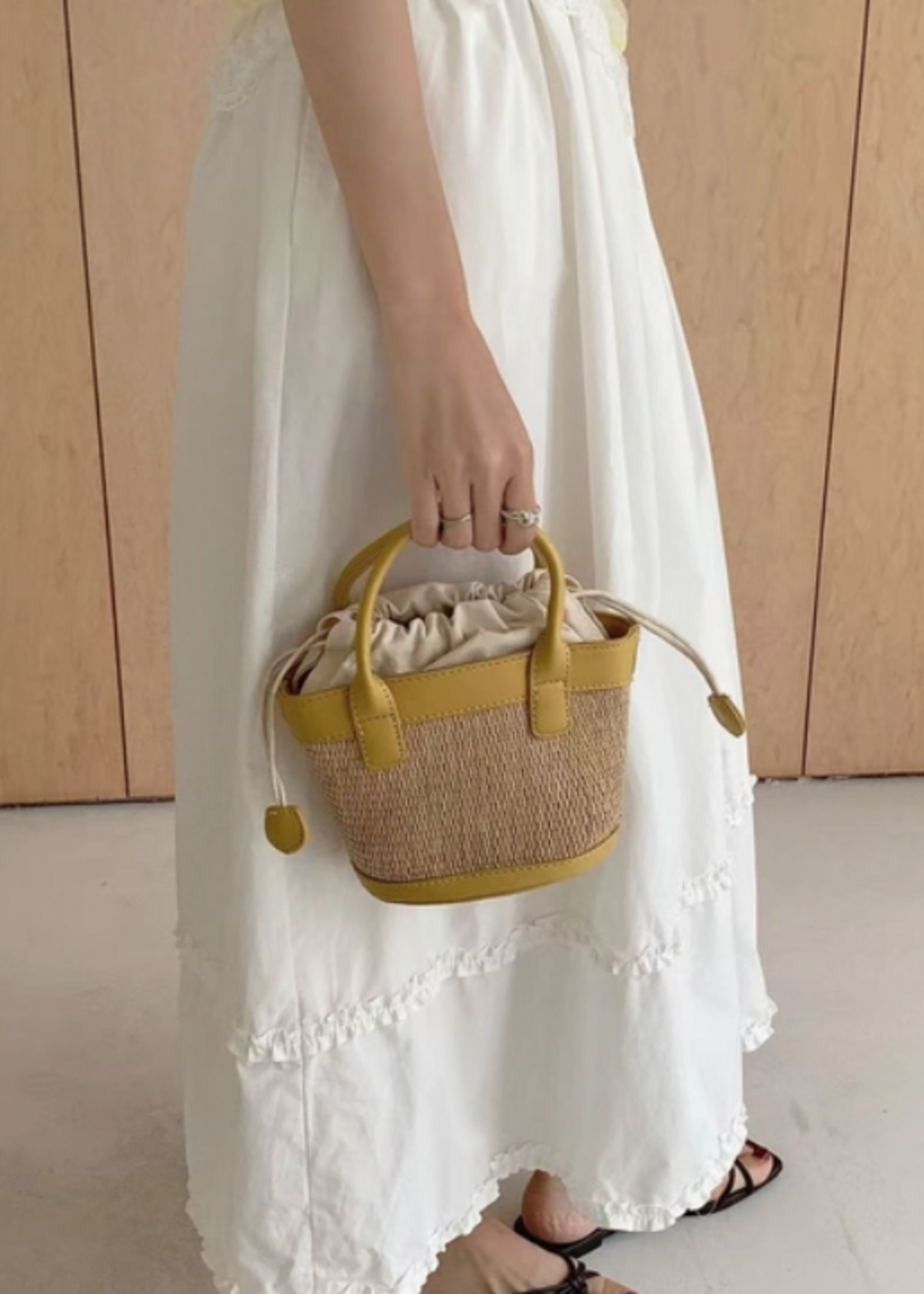 Mini Straw Tote/Crossbody Bag