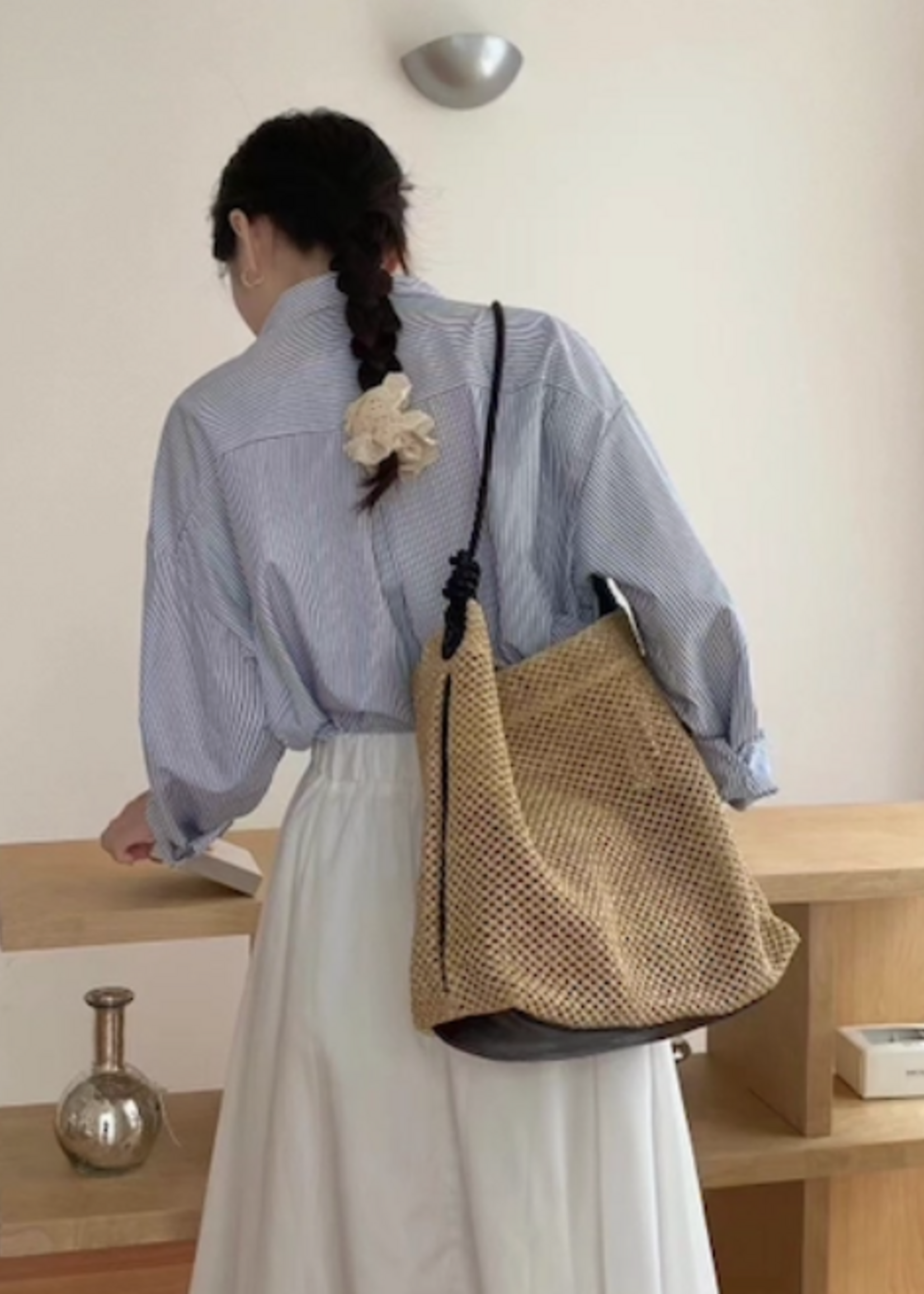 Straw Tote Shoulder Bag
