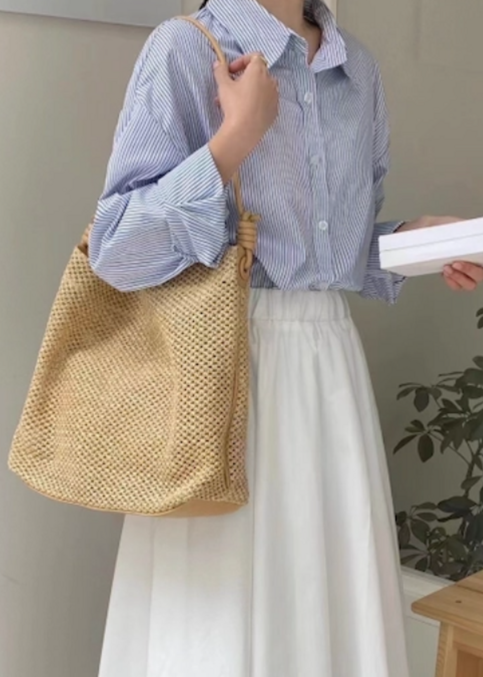 Straw Tote Shoulder Bag