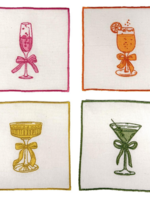 Cheers Embroidered Cocktail Napkins Set