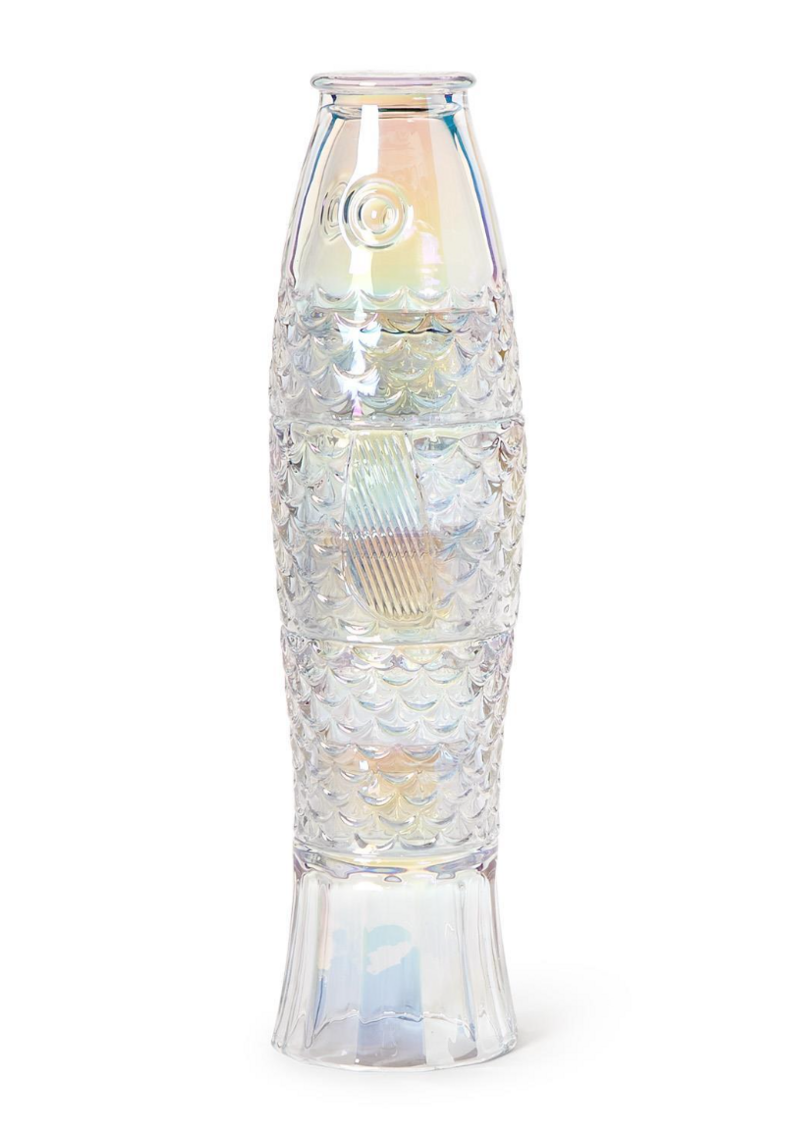 Under The Sea Iridescent Set of 4 Stackable Fish Glasses