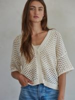 See Through V-Neck Cardigan