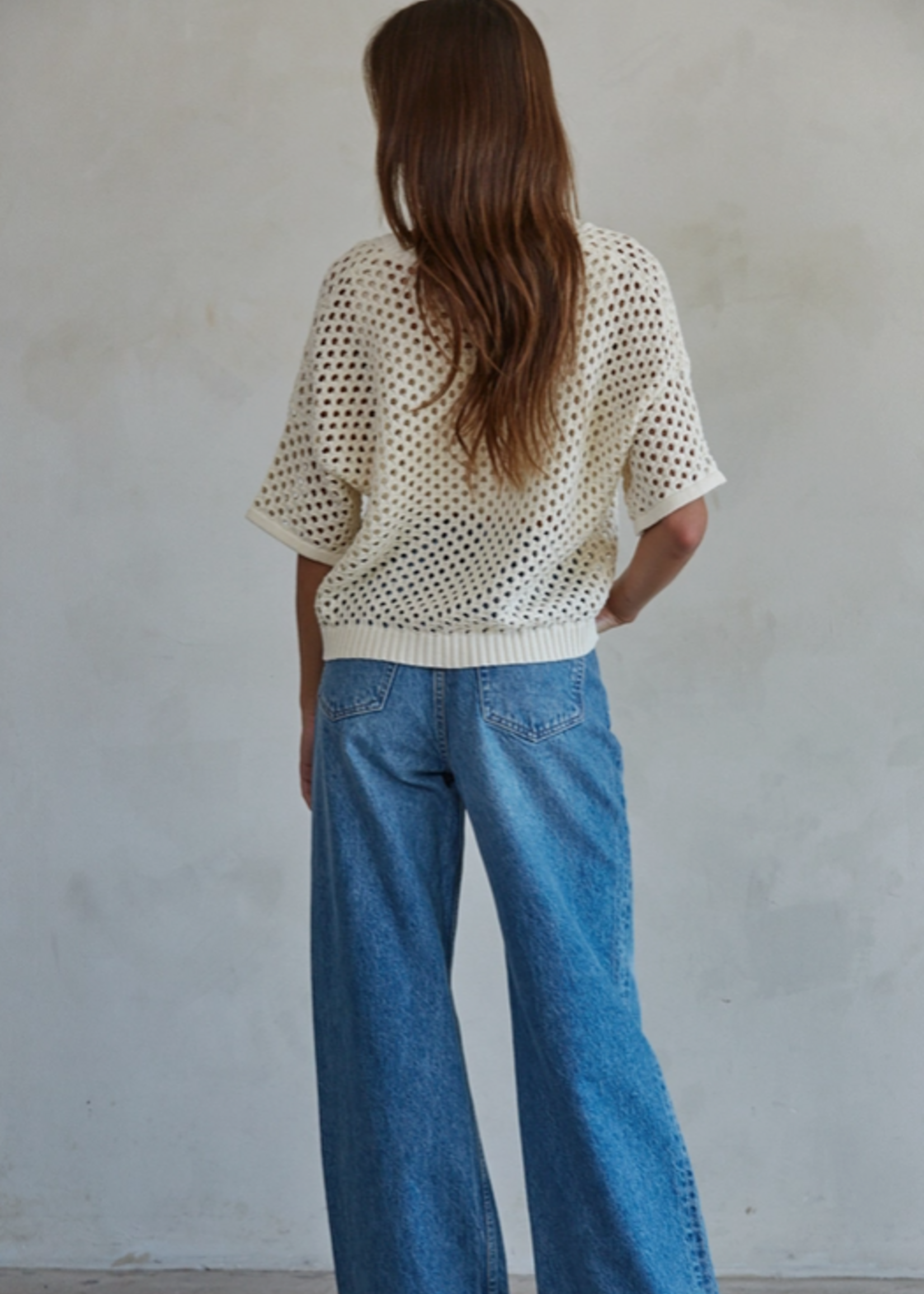 See Through V-Neck Cardigan