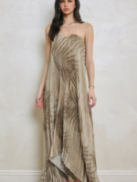 Seafoam Romance Pleated Maxi Column Dress