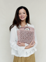Tess Handcrafted Leather Crossbody Bag Blush