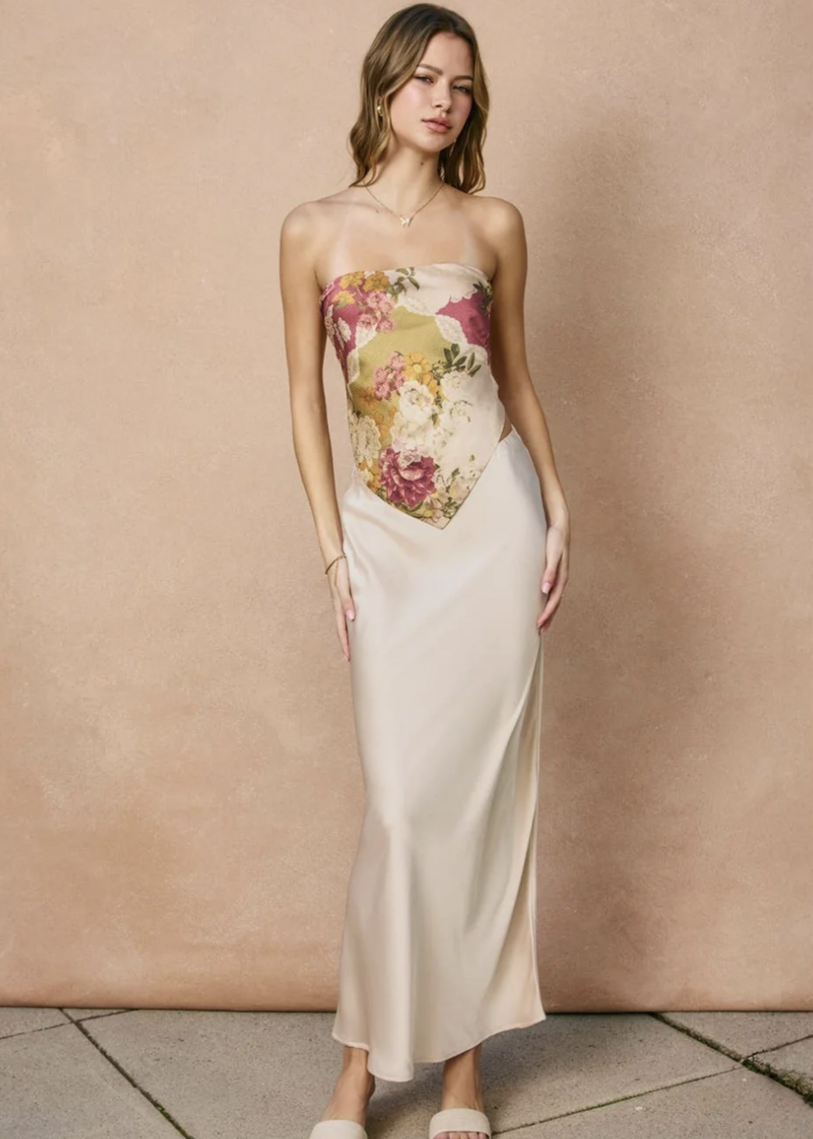 Meadow Romance Strapless Handkerchief Top