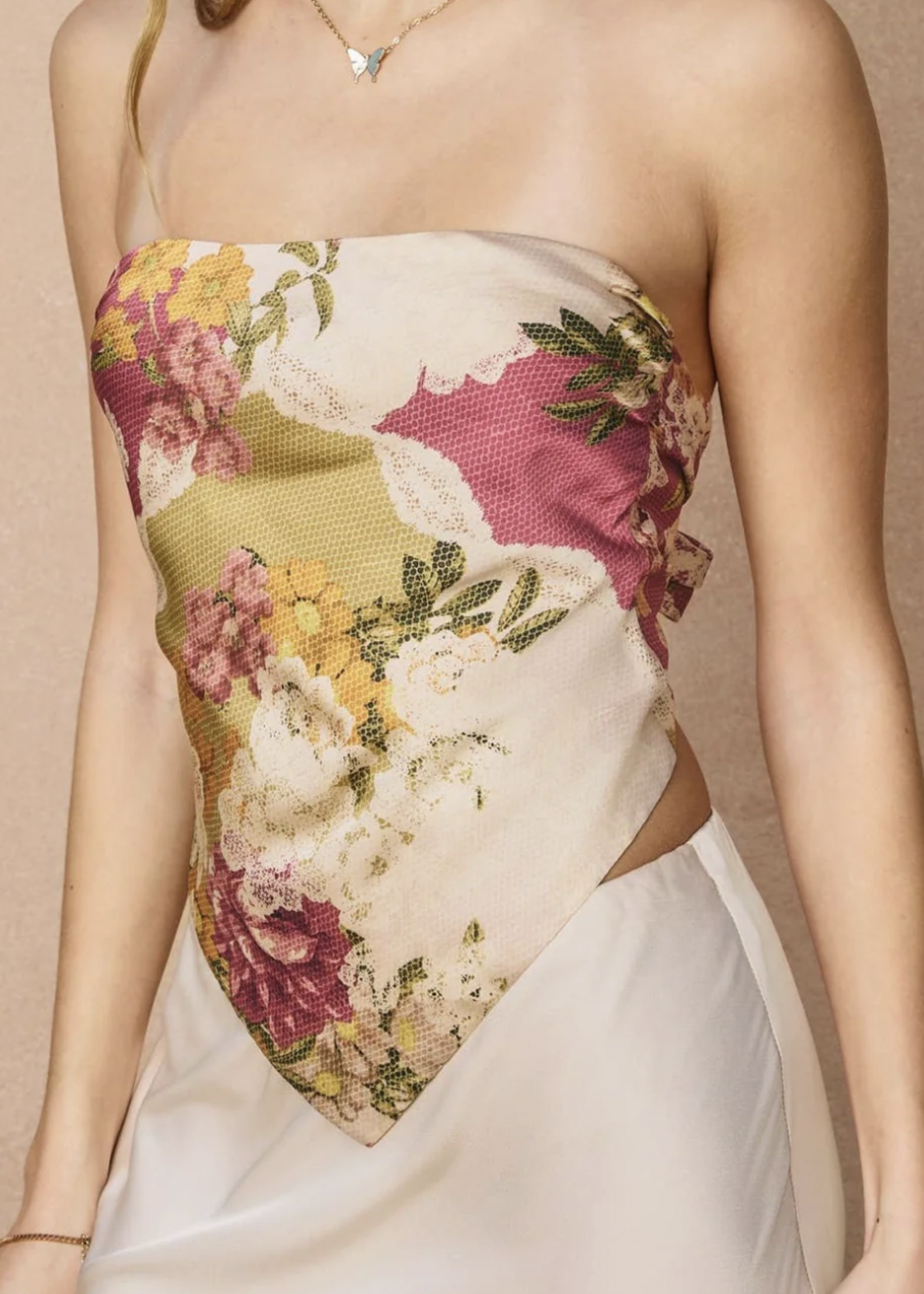 Meadow Romance Strapless Handkerchief Top