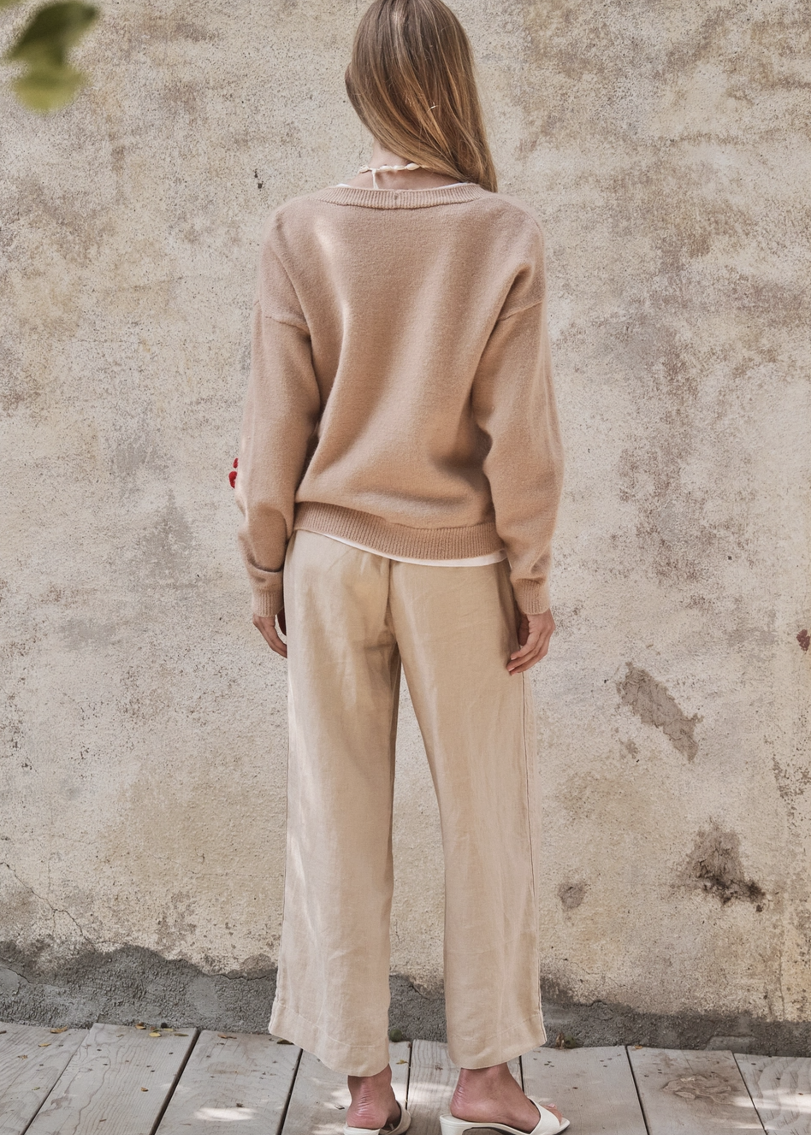 Nautical Motifs, Crochet Patch Cardigan, Relaxed Cropped Fit