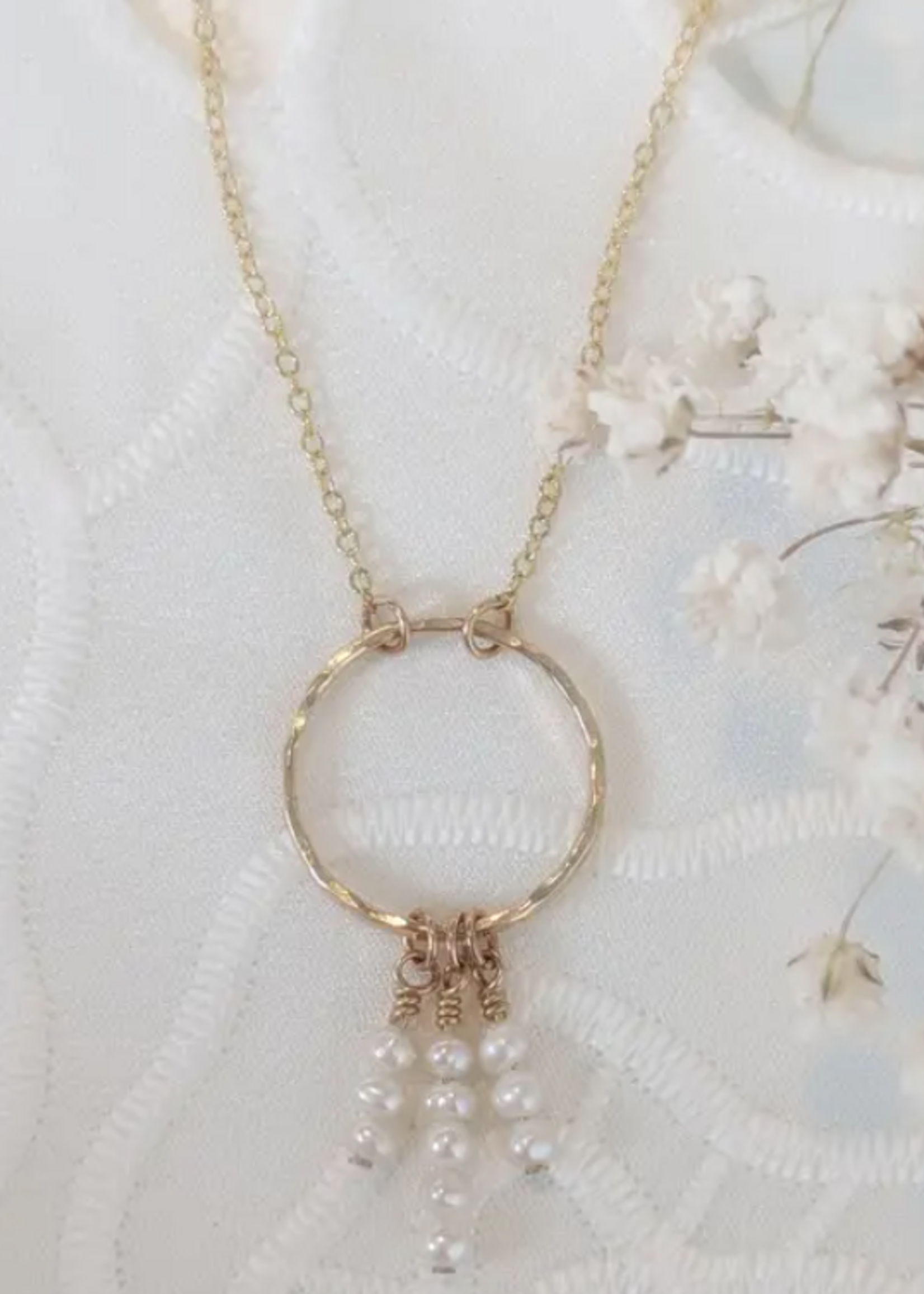 Scattered Confetti  Pendant Necklace 14k Gold Filled