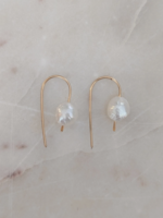 Freshwater Pearl Arch Earrings 14K Gold Filled