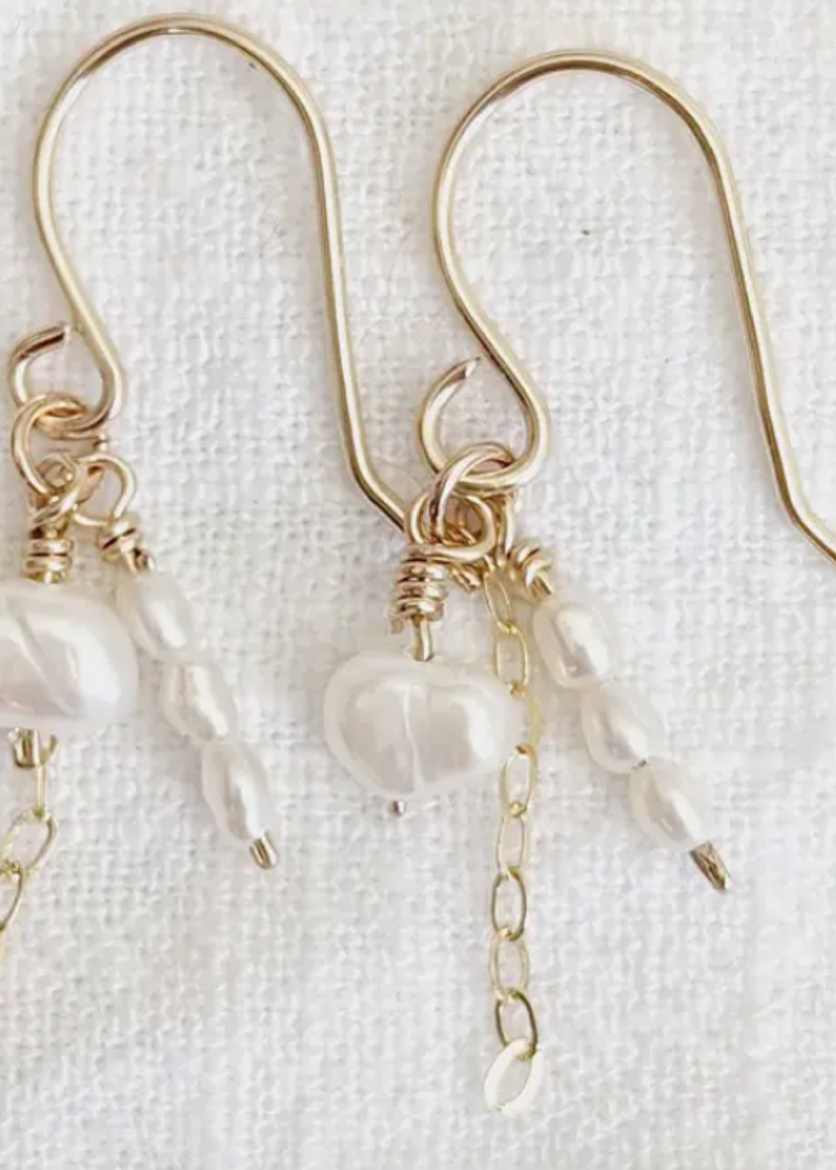 Freshwater Pearl Dangle Earrings 14k Gold Filled Hardware